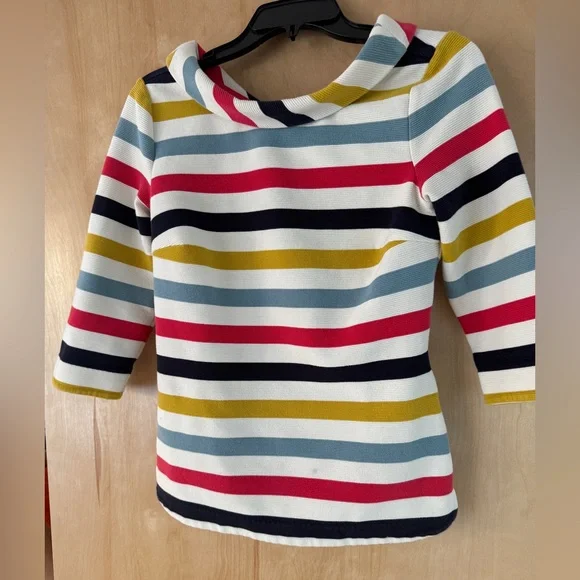 Boden Sarah Ottoman Top In Multicolor Stripe - Picture 5 of 13